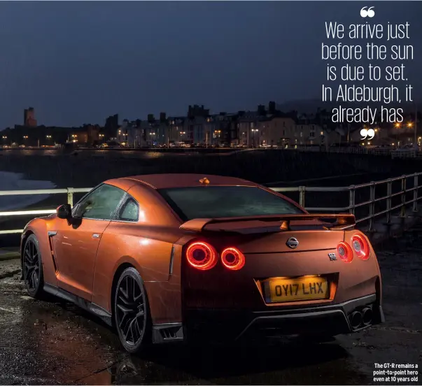  ??  ?? The GT-R remains a point-to-point hero even at 10 years old