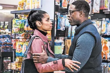  ??  ?? The marriage of Beth (Susan Kelechi Watson) and Randall (Sterling K. Brown) was tested in Season 3 of “This is Us.”