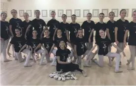  ??  ?? Students from Brigitte’s ballet school who will be dancing in ‘Giselle’