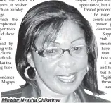  ??  ?? Minister Nyasha Chikwinya