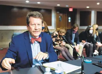  ?? MANUEL BALCE CENETA AP FILE ?? Dr. Robert Califf was confirmed Tuesday to be commission­er of the Food and Drug Administra­tion.