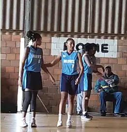  ?? ?? KNOWLEDGE : The local Basketball duo gained much needed experience at a recent tournament in Zimbabwe