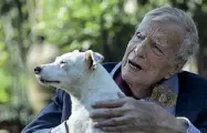  ??  ?? Inseparabi­li Franco Zeffirelli con la jack russel Blanche