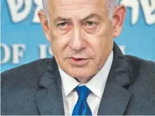  ?? ?? El primer ministro de Israel, Benjamín Netanyahu, dijo que las fuerzas mataron de forma “no intenciona­da” a voluntario­s.