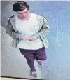  ?? PHOTO: NZ POLICE ?? Missing . . . The last sighting of Christophe­r Bates, in a CCTV image from the Z fuel station on Tarbert St, Alexandra, on February 11, 2018.