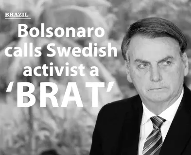  ?? AP PHOTOS ?? Brazil President Jair Bolsonaro.