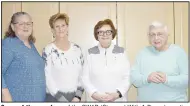  ?? (NWA Democrat-Gazette/Rachel Dickerson) ?? Some of the members of the SWAP (Stamped With A Prayer) greeting card ministry at Bella Vista Lutheran Church are (from left) Julie Meraz, Cyndi Isaacson, Bettye Deppeler and Edie Howard.