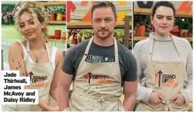  ??  ?? Jade Thirlwall, James McAvoy and Daisy Ridley