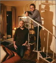  ?? (The New York Times/Zack DeZon) ?? Matthew Sitman (left) and Sam Adler-Bell, hosts of the podcast “Know Your Enemy,” pose at Sitman’s apartment in New York in this 2022 file photo. Young America’s Foundation, a conservati­ve youth organizati­on, filed a trademark infringeme­nt complaint against the two hosts. But they withdrew the lawsuit.