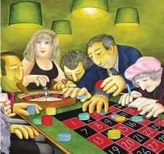  ??  ?? Money-spinner: The Roulette Table by Beryl Cook