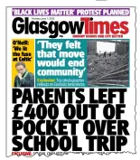  ??  ?? Yesterday’s front page revealed parents had lost school trip money