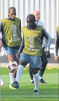  ?? FOTO: EFE ?? N’Golo Kanté entrenó ayer a tope antes de la gran cita