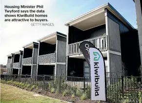  ?? GETTY IMAGES ?? Housing Minister Phil Twyford says the data shows KiwiBuild homes are attractive to buyers.