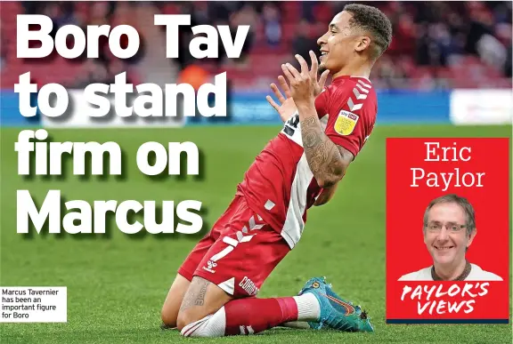  ?? ?? Marcus Tavernier has been an important figure for Boro