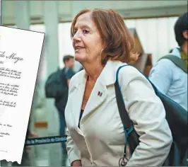  ?? ?? EN SINTONÍA CON SCHIARETTI. No hubo respaldos masivos al gobernador, pero el más importante fue el de la senadora Alejandra Vigo.