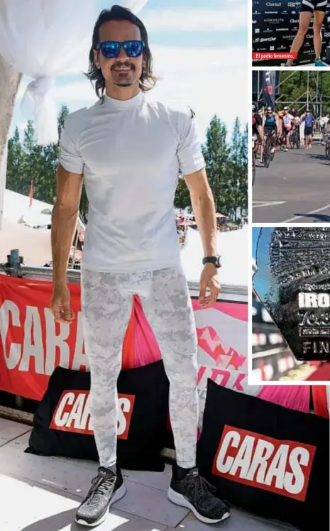  ??  ?? El Ironman 70.3 de Nordelta clasifica para el Mundial de la categoría de Niza.El actor de “Mi Hermano es un Clon”, Christian Sancho, quiso estar presente junto a CARAS. Entusiasta de la actividad física, comparte sus tips a través de Instagram. El podio femenino.