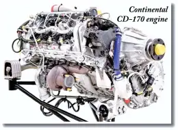  ??  ?? Continenta­l CD-170 engine