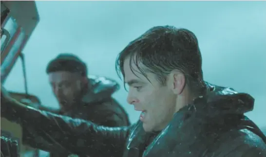  ?? Walt Disney Studios ?? Ben Foster as Richard Livesey (left) and Chris Pine as Bernie Webber in a scene from “The Finest Hours.”