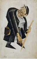  ?? (Nachum Zemach bequest, Israel Goor Theatre Archives & Museum, Jerusalem; Gregory Khatin) ?? RUSSIAN-SOVIET avantgarde artist Nathan Altman’s quizzical figure of a hunchback, created 1922.