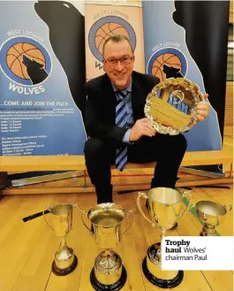  ??  ?? Trophy haul Wolves’ chairman Paul