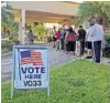  ?? SUSAN STOCKER/SUN SENTINEL ?? About 65 percent of Florida’s midterm election voters approved Amendment 4, which restores voting rights to convicted felons.