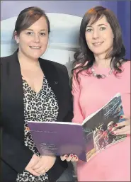  ??  ?? Orla Byrne, Powerscour­t Hotel, Enniskerry, with Leonie Kelly, Tourism Ireland, at the launch of Tourism Ireland’s new strategy to boost tourism in the Radisson Blu Royal Hotel in Dublin.