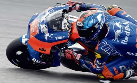  ??  ?? Stuck in Malaysia: Hafizh syahrin abdullah wants to leave for spain in early July to prepare for the start of the MotoGP season at the Jerez Circuit on July 19.