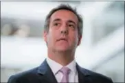  ?? ANDREW HARNIK — THE ASSOCIATED PRESS ?? In this file photo, President Donald Trump’s personal attorney Michael Cohen appears in front of members of the media after a closed-door meeting with the Senate Intelligen­ce Committee on Capitol Hill in Washington.