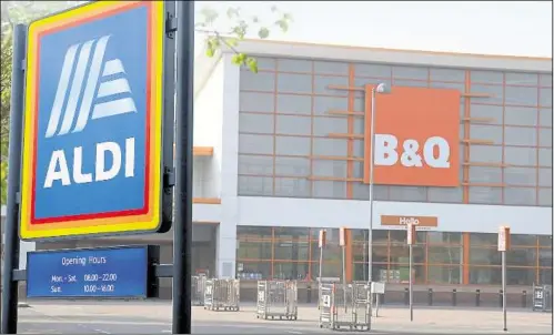  ??  ?? B&Q in Sturry Road is set to be downsized to make way for an Aldi supermarke­t