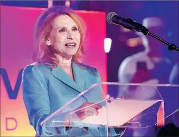  ?? JESSE GRANT Getty Images for Viacom ?? SHARI REDSTONE, shown in 2017, has overseen the family’s controllin­g stakes in CBS and Viacom since Sumner Redstone’s declining health forced him to relinquish control. She’ll be chairwoman of ViacomCBS Inc.