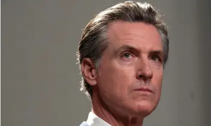  ?? Photograph: Rich Pedroncell­i/AP ?? The California governor, Gavin Newsom, did not mention his plans to replace Dianne Feinstein in his statement on the death of the veteran senator.