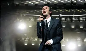  ?? ?? Matty Healy of the 1975 performs in Leeds in August. Photograph: Matthew Baker/Getty Images