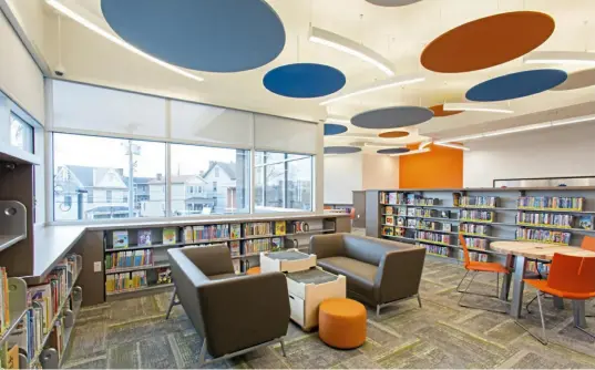  ?? Carnegie Library of Pittsburgh ?? One of the reading areas in the newly renovated Mount Washington branch of the Carnegie Library of Pittsburgh.