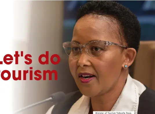  ??  ?? Minister of Tourism Tokozile Xasa.