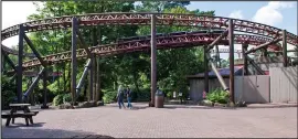  ??  ?? Eerily quiet: Alton Towers would usually be packed with visitors