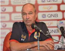  ??  ?? TOO HETCTIC: Oman’s Dutch coach Pim Verbeek, while announcing the team for Jordan friendly, expressed his displeasur­e at the hectic schedule of Omantel League matches.