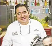  ??  ?? Emeril serves BBQ tips; Baron Ambrosia (r.) takes a trip.