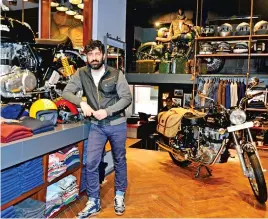  ?? PHOTO: BS ?? In a file photo (above), Siddhartha Lal, CEO and MD, Eicher Motors, can be seen standing in a store retailing Royal Enfield motorcycle­s as well as merchandis­e, key to its lifestyle positionin­g