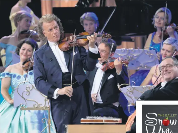  ?? Picture: EPA ?? MUSIC MAESTRO. Dutch violinist and concert leader Andre Rieu performs in Maastricht in July. The concert of Rieu and his Johann Strauss Orchestra will be shown in cinemas across the world.