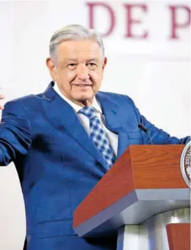  ?? CORTESÍA PRESIDENCI­A ?? Andrés Manuel López Obrador en La Mañanera de ayer