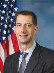  ?? (Wikipedia) ?? US SENATOR Tom Cotton’s oped prompted the dismissal of James Bennet from ‘The New York Times.’