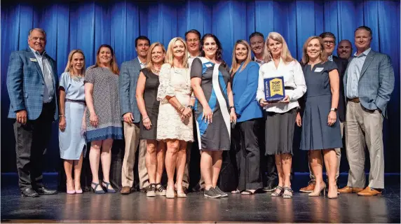  ?? PHOTOS BY BRIANNA PACIORKA/NEWS SENTINEL ?? Pinnacle Financial Partners is photograph­ed with their first-place award in the Top Midsize Workplaces category during Knox News and Knox.Biz’s Top Workplaces 2023 celebratio­n held at The Mill & Mine in downtown Knoxville on Aug. 17.