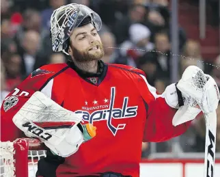  ?? PATRICK SMITH/GETTY IMAGES ?? Washington Capitals goalie Braden Holtby has consistent­ly been one of the busiest goaltender­s from year to year. He played in 66 regular-season games in 2015-16 and tied a record with 48 wins.