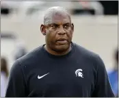  ?? MIKE MULHOLLAND — GETTY IMAGES ?? Michigan State fired football coach Mel Tucker, claiming his actions “subjected the institutio­n to ridicule.”