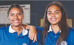  ?? Pic: BRENDAN RADKE ?? STANDOUTS: Cairns State High students Indiah Bowyer and Shaneice Swain have been picked for a national camp.