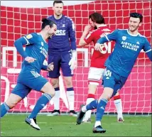  ??  ?? JOY: Cardiff City’s Sean Morrison celebrates