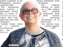  ??  ?? Camille Cosby