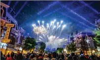  ?? LEONARD ORTIZ — STAFF PHOTOGRAPH­ER ?? Fireworks explode over Disneyland in April. Amid rising inflation, the park chain's reservatio­n policy and well-reviewed new rides and attraction­s seem to provide a leg up over its competitor­s.