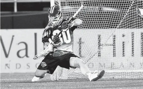  ?? PAUL W. GILLESPIE/BALTIMORE SUN MEDIA GROUP ?? Goalkeeper Brian Phipps and the Chesapeake Bayhawks will not open this season on May 30 as scheduled. Major League Lacrosse has postponed the start of 2020 campaign.