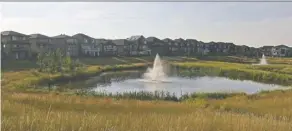  ??  ?? In some Edmonton communitie­s, water filtration occurs in naturalize­d storm water management ponds.